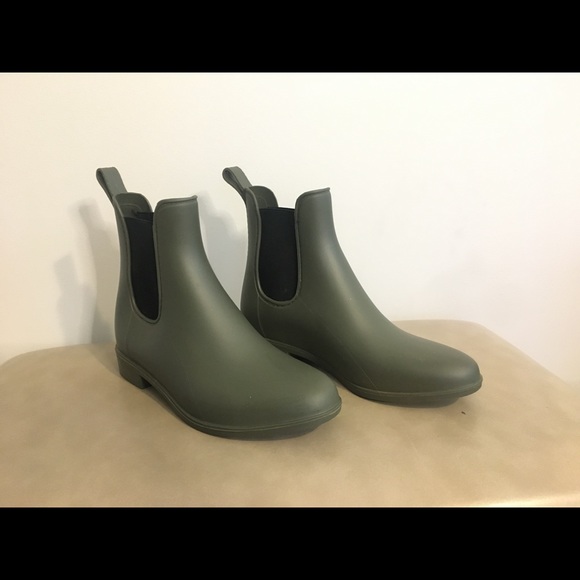 Olive green Capellini Chelsea Ankle rain boots - Picture 1 of 4